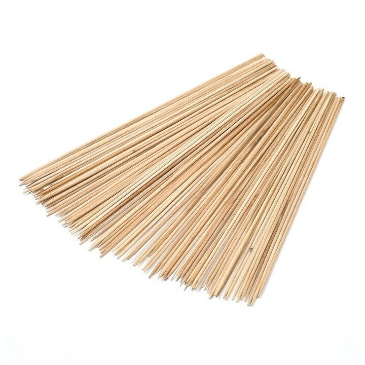 Шампуры для шашлыка бамбуковые 25см, 100 шт - фотография № 3