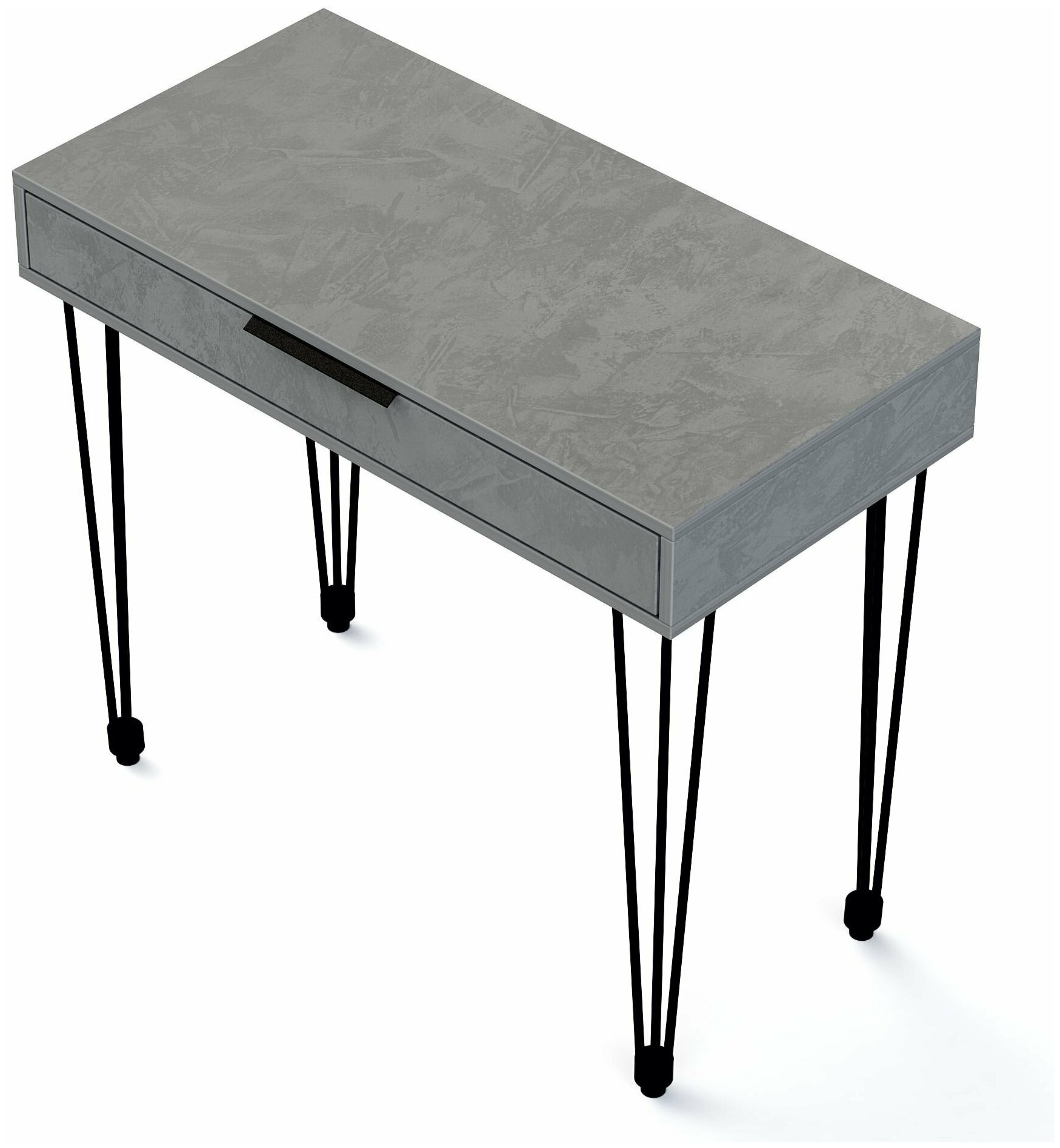 Стол письменный, столик туалетный Ретро с ящиком 90*45*78 см Вулканический серый - фотография № 4