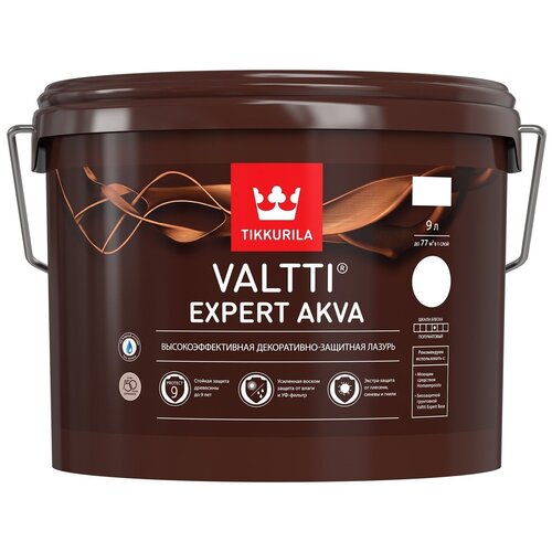 антисептик valtti expert akva бел дуб 2 7 л Tikkurila антисептик Valtti Expert Akva, 9 кг, 9 л, тик