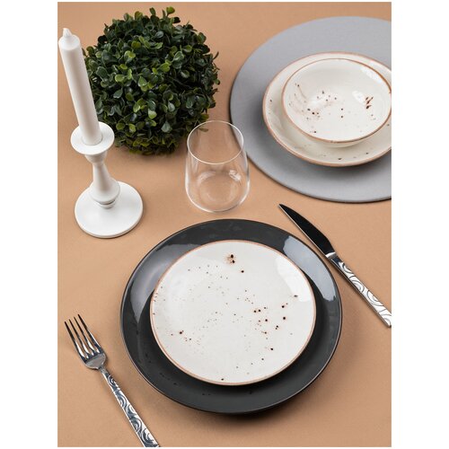 Набор посуды фарфоровый 24 предмета на 6 персон Deniz