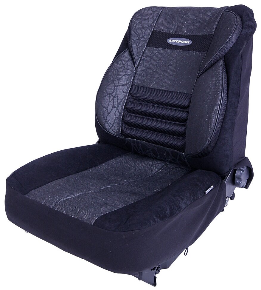 Авточехлы универсальные велюр (11 предм.) Comfort Combo AUTOPROFI CMB-1105 ANTHRACITE (M)