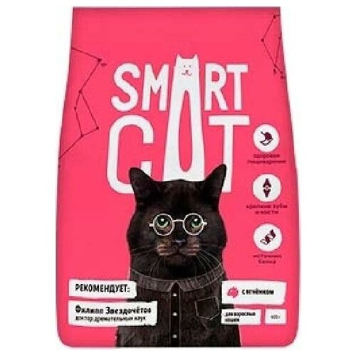 Smart Cat сухой корм Для взрослых кошек с ягненком 0,4 кг 25425 (1 шт)