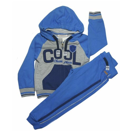 Комплект одежды MIDIMOD GOLD, лонгслив и брюки, спортивный стиль, размер 98-104, синий
