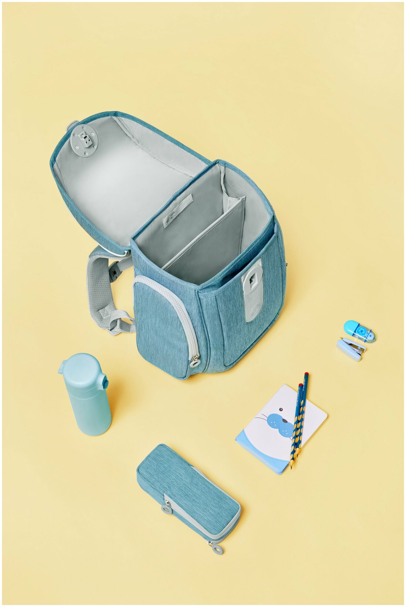 Рюкзак (школьная сумка) NINETYGO smart school bag голубой - фото №9