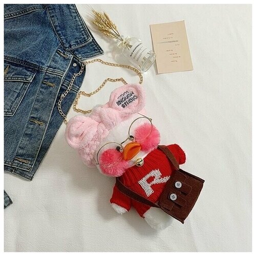 Сумка детская/ Сумочка для девочки/ Уточка Lalafanfan/Лалафанфан / Сумка мягкая игрушка Лалафанфан на цепочке