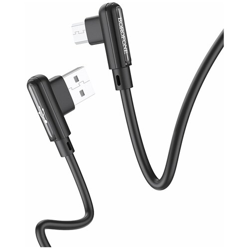 Кабель USB - micro USB Borofone BX58, 1.0м, 2,4А, TPE цвет: черный