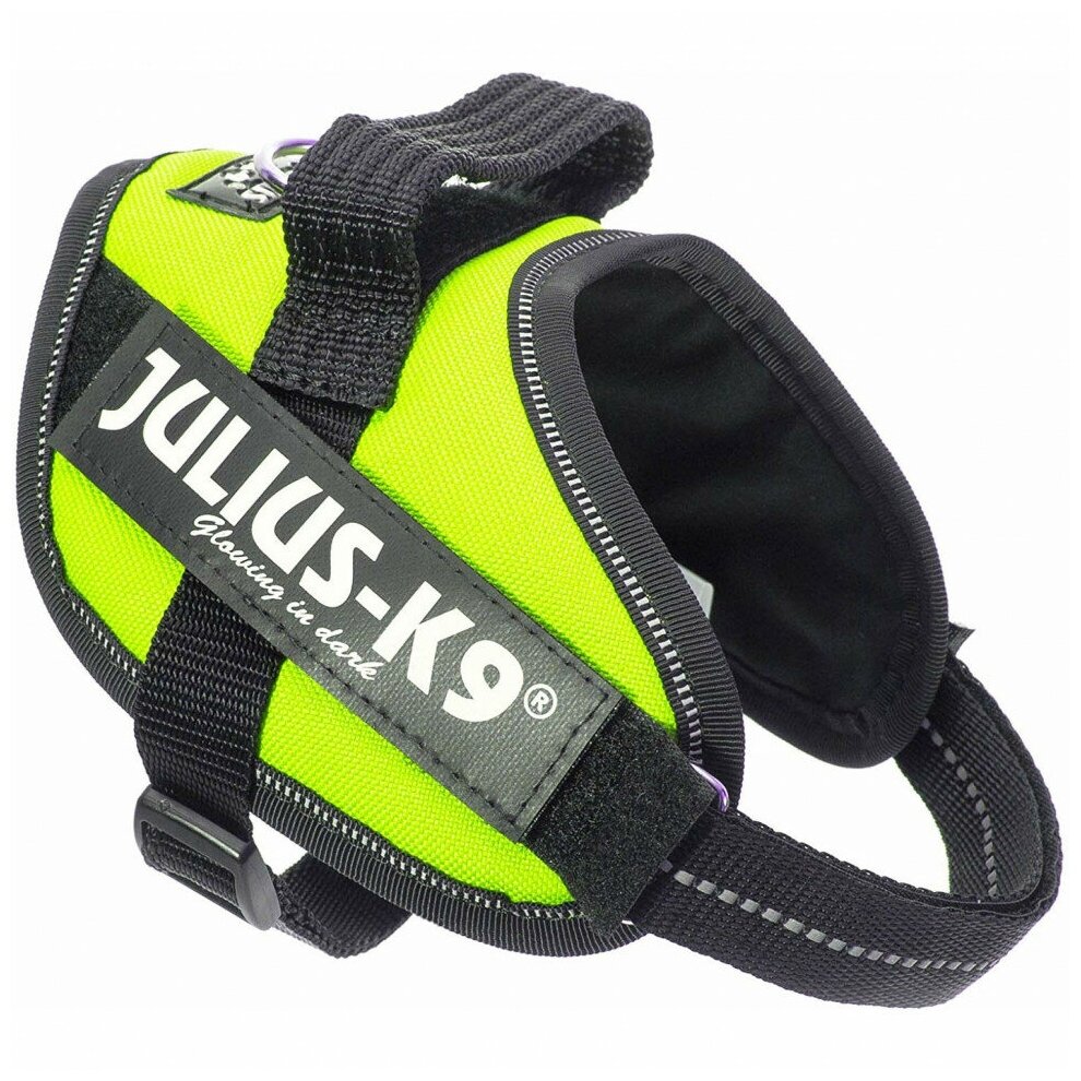 Julius-K9 шлейка для собак IDC-Powerharness Mini, 49-67 см/ 7-15 кг, зеленая неон