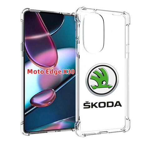 Чехол MyPads skoda-шкода-4 мужской для Motorola Moto Edge X30 задняя-панель-накладка-бампер