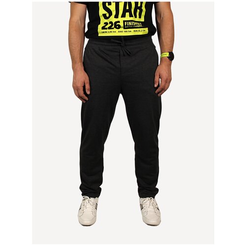 Брюки мужские спортивные прямые Al-Xakim, серые, размер 56 / 4XL, талия 102-106 см, рост 190-193 см