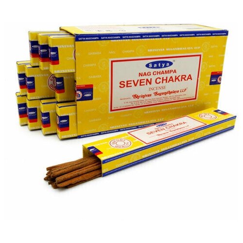 благовоние седьмая чакра seven chakra incense sticks satya сатья 15г Благовония Satya Seven Chakra Седьмая чакра 15gm