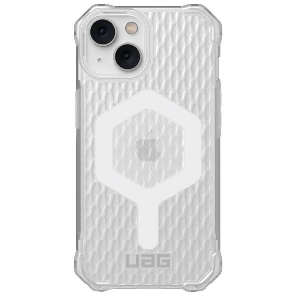 Чехол Urban Armor Gear (UAG) Essential Armor for MagSafe Series для iPhone 14, цвет Прозрачный (Frosted Ice) (114089110243)
