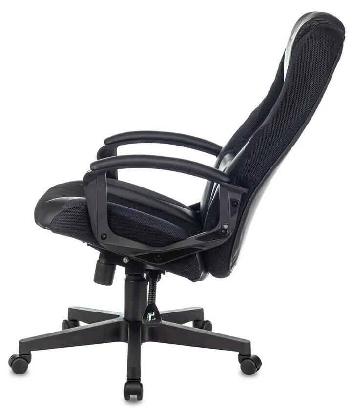 Кресло игровое для геймеров Zombie 9 черный, экокожа, ткань, Компьютерное геймерское кресло - фотография № 4