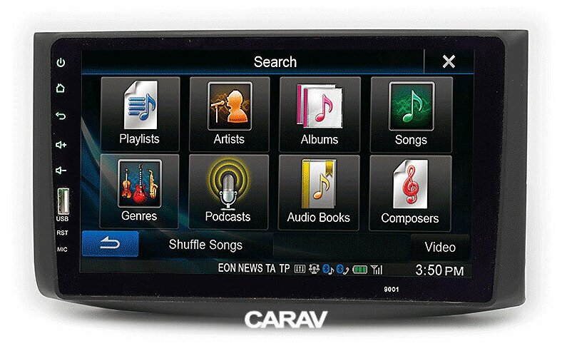 Переходная рамка 9" Android для а/м CHEVROLET Aveo, Lova 2007-11; Captiva, Epica 2006-11 / RAVON Nexia R3 2016+ CARAV 22-945