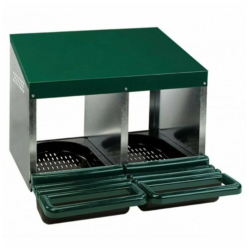 Гнездо для кур несушек 2 секции с яйцесборником