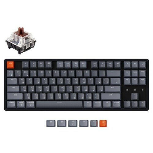 Беспроводная механическая клавиатура Keychron K8 TKL алюминиевый корпус RGB подсветка Gateron Brown Switch 949000₽