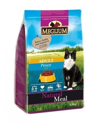Сухой корм MEGLIUM для кошек с чувствительным пищеварением с рыбой 1,5кг MGS0201 - фотография № 7