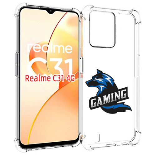 Чехол MyPads Gaming мужской для OPPO Realme C31 задняя-панель-накладка-бампер