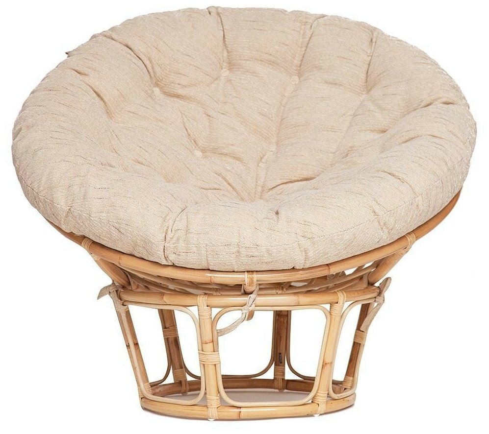 Кресло "PAPASAN ECO" P115-1/SP STD / c подушкой, ремешками / Natural (натуральный), ткань Старт