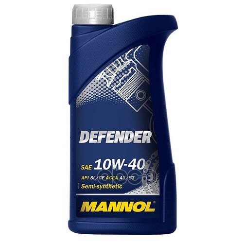 MANNOL Масло Моторное 10w40 Mannol 1л Полусинтетика 7507 Defender Sl/A3/B3_me