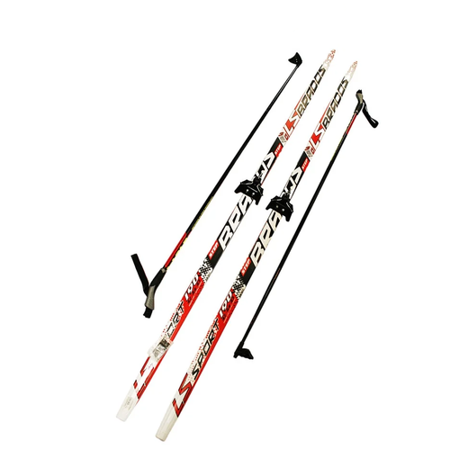 Лыжный комплект подростковый STC (лыжи, палки, крепления) 75 мм степ 170 см Peltonen delta black/blue/white