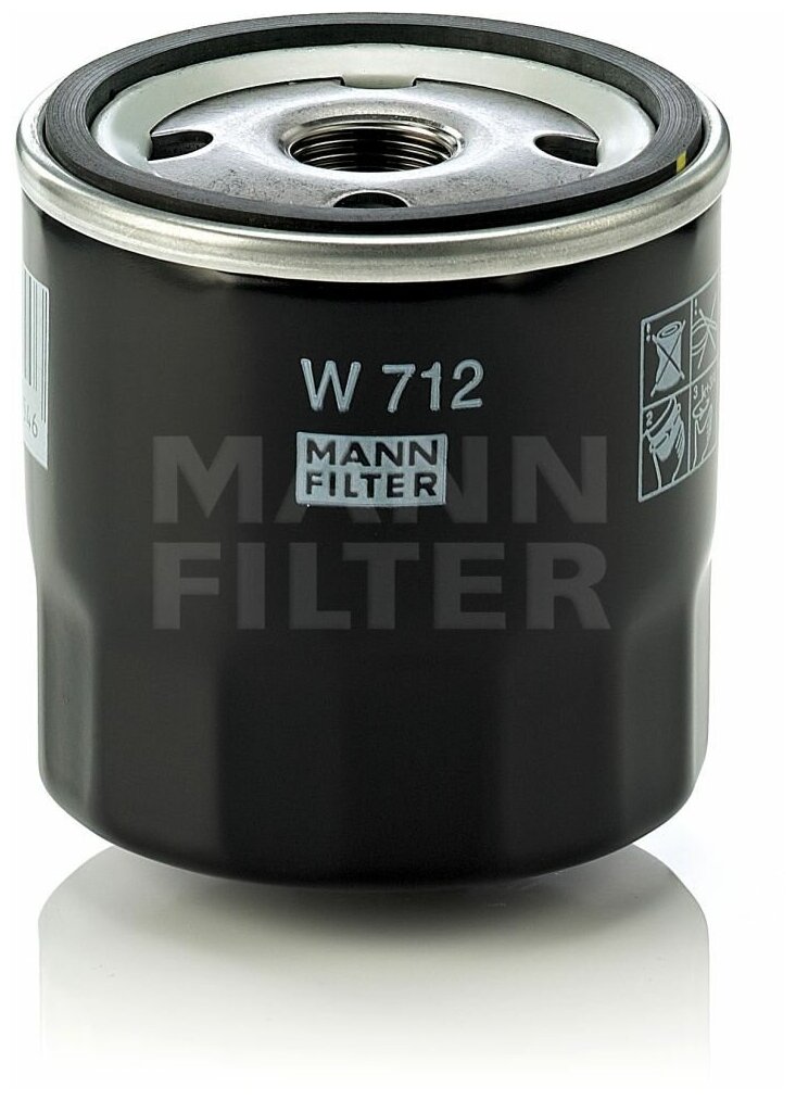 Фильтр масляный MANN-FILTER W 712 (W712)