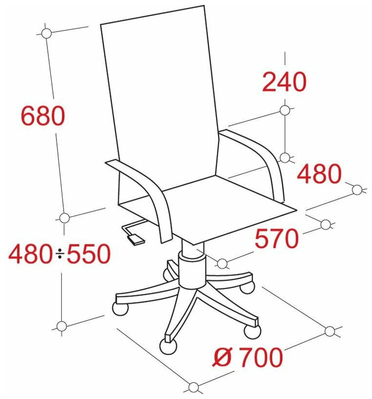 Кресло руководителя EASY CHAIR 515 RT рециклированнаякожа коричневая - фотография № 2