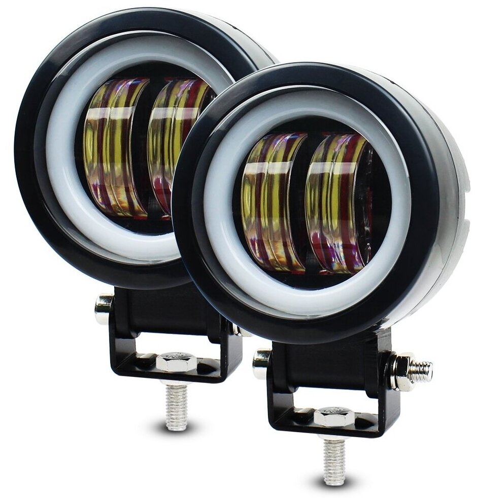 Светодиодные фары дополнительного света LF-2020R DHO комплект с ДХО 40 Вт / 9-80В Samrai Lights