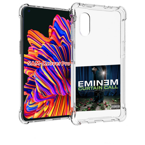 чехол mypads eminem curtain call the hits для samsung galaxy xcover pro 1 задняя панель накладка бампер Чехол MyPads Eminem CURTAIN CALL, THE HITS для Samsung Galaxy Xcover Pro 1 задняя-панель-накладка-бампер