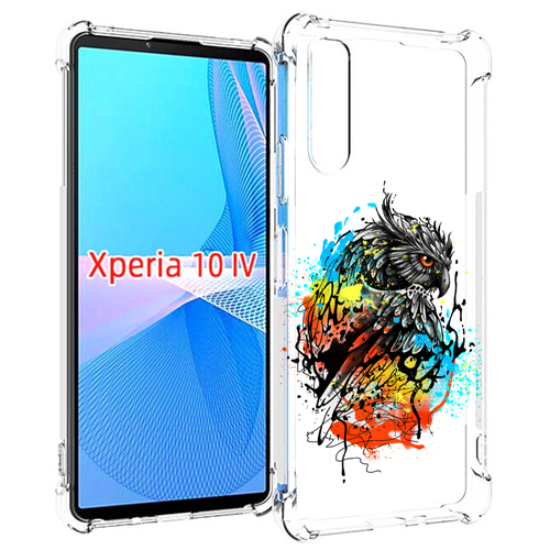 Чехол MyPads Творческая сова для Sony Xperia 10 IV (10-4) задняя-панель-накладка-бампер