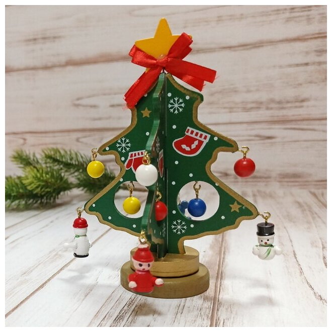 Breitner Сувенирная елка с игрушками Датский Сюрприз 16 см зеленая 03-5512