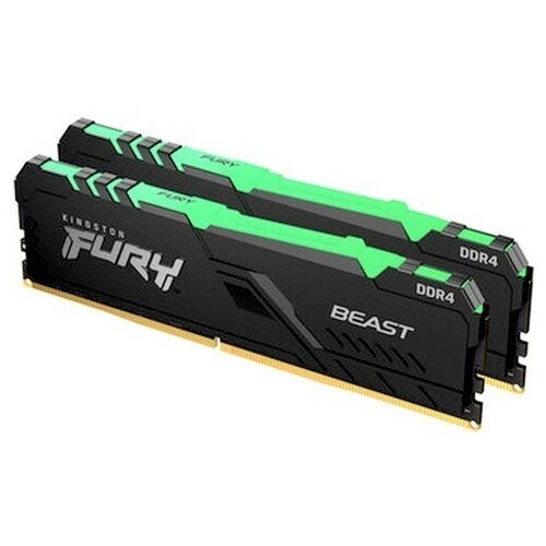 Kingston DRAM 32GB 2666MHz DDR4 CL16 DIMM Kit 2x16Gb FURY Beast RGB KF426C16BB1AK2 32 1023500₽