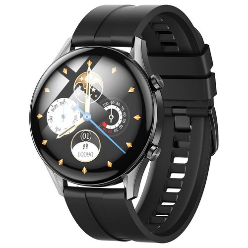 Умные круглые SMART WATERPROOF часы Часы Smart Watch Блютуз с беспроводной зарядкой Черный 472000₽