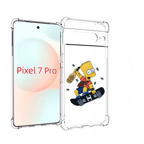 Чехол MyPads барт-скейтер детский для Google Pixel 7 Pro задняя-панель-накладка-бампер