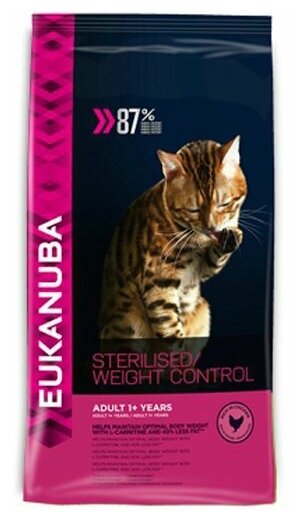 Eukanuba ADULT STERILISED WEIGHT CONTROL (Эдалт Кэт Стерилайзд) (Сухой корм 400 г) - фотография № 7