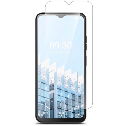 Защитное стекло на Tecno Pop 6 Pro(Техно Поп 6 Про)гибридное-пленка+стекловолокно на Экран, прозрачное силиконовая клеевая основа Hybrid Glass, Brozo