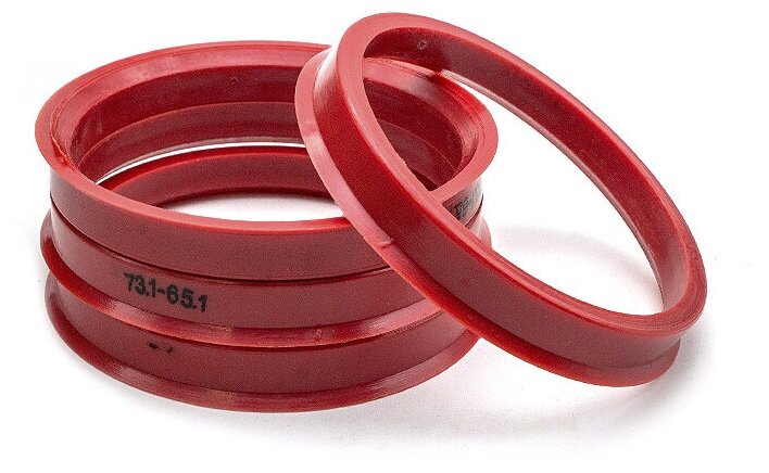 Центровочные кольца для дисков автомобильные проставки колесные высококачественный пластик 731х651 DARK RED 4 шт