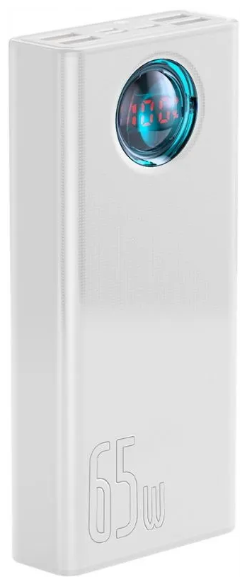 Внешний аккумулятор Baseus Amblight Digital Display Quick Charge Power Bank 30000mAh 65W White(PPLG000102)