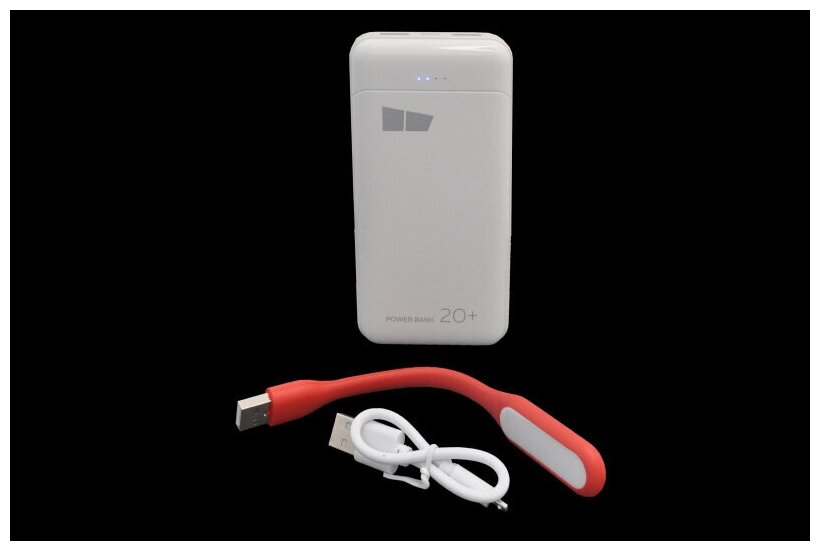 Аккумулятор внешний универсальный More Choice 20000mAh 2USB 2.1A White - фото №11