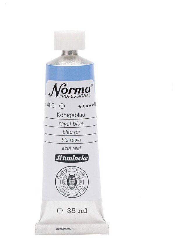 Краска масляная Schmincke Norma Professional № 406 синий королевский, туба 35 мл