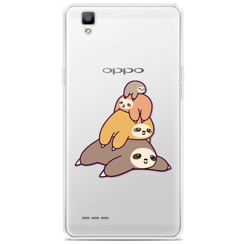 Силиконовый чехол на Oppo A53 (2015) 3 ленивца / для Оппо А53 (2015)