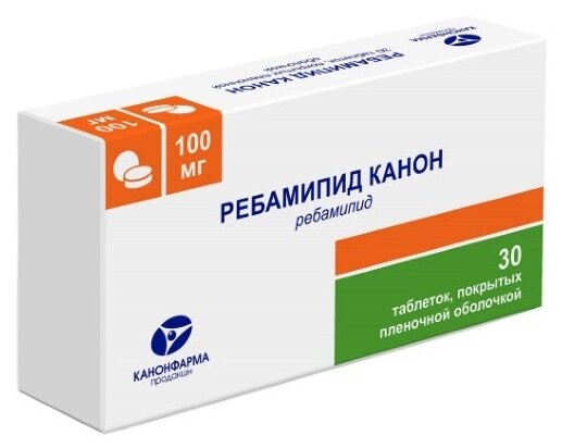 Ребамипид Канон таб. п/о плен., 100 мг, 30 шт.