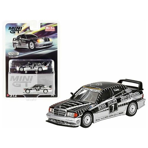 Модель коллекционная Mini GT 1:64 Mercedes Benz 190E 2.5-16 Evolution II #7 AMG 1990 DTM