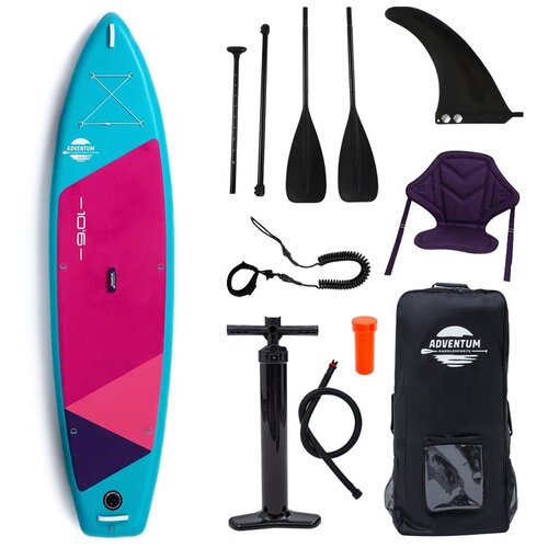 фото Sup доска надувная adventum 10.6 teal/pink