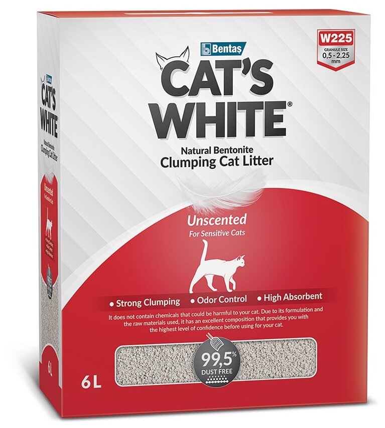 фото Комкующийся наполнитель Cat's White BOX Premium Natural