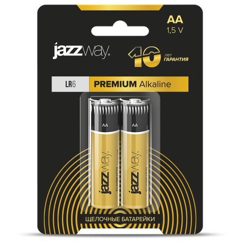 Батарейка jazzway AA/LR6 Premium Alkaline, в упаковке: 2 шт.