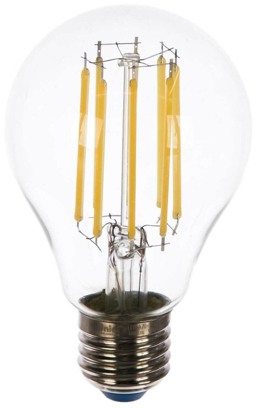Филаментная светодиодная лампа E27 17W 4000K (белый) Sky Uniel LED-A70-17W-4000K-E27-CL PLS02WH (UL-00004871) - фото №1
