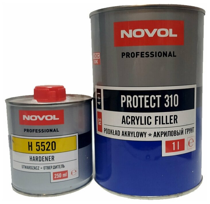 Грунт NOVOL PROTECT 310 HS 4+1 1л.+0,25 мл. отвердитель(Н5520), белый