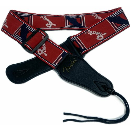 Гитарный ремень Fender, Monogrammed Strap, red/white/blue