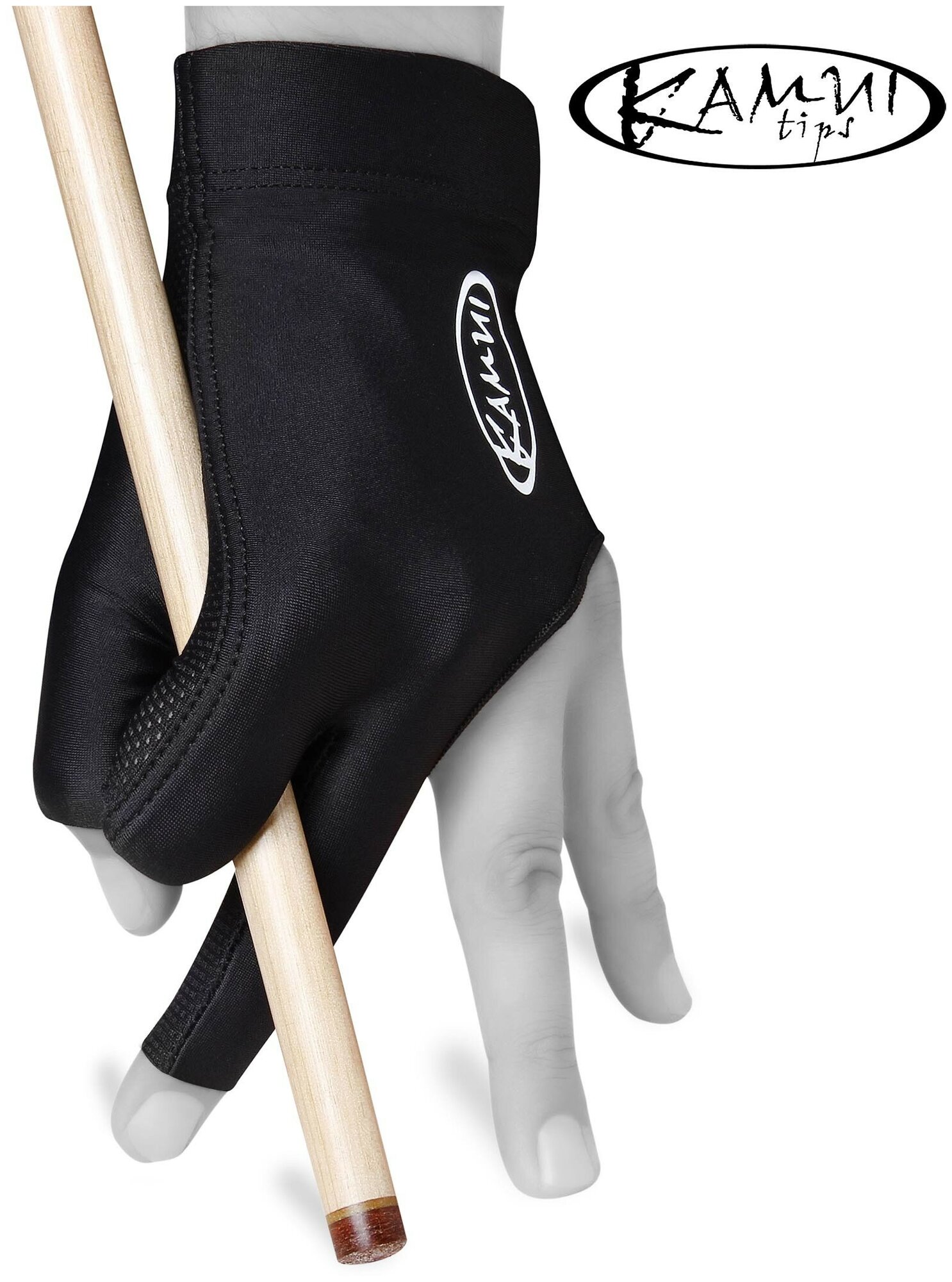 Бильярдная перчатка Kamui QuickDry черная (левая, размер XXL)