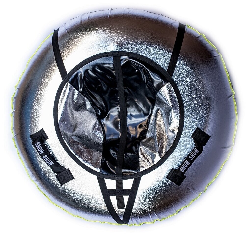Санки надувные Тюбинг RT NEO со светодиодами чёрный + автокамера, диаметр 105 см